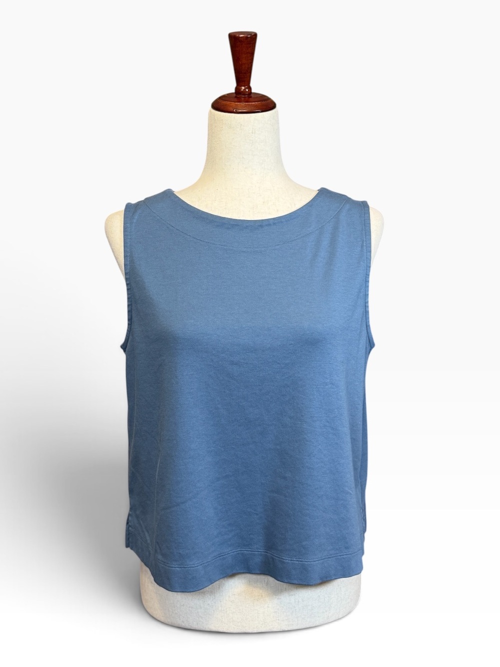 Haven Well Within Organic Cotton Interlock Sleeveless Top Blue M #2335